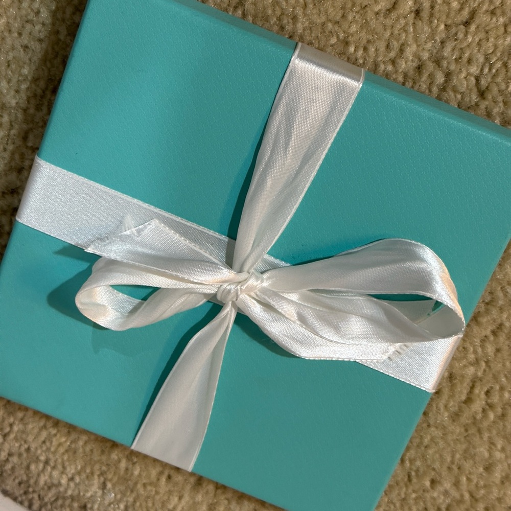 Tiffany & Co. Gift Card and Gift Box with Ribbon